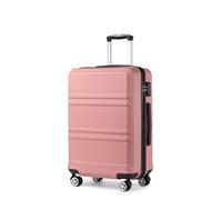 Kono 20 inch Cabin Suitcase Lightweight ABS Carry-on Hand Luggage 4 Spinner Wheels Trolley Case 51.5x38x20 cm(Nude)
