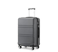 Kono 20 inch Cabin Suitcase Lightweight ABS Carry-on Hand Luggage 4 Spinner Wheels Trolley Case 51.5x38x20 cm(Grey)