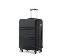 Kono 20 inch Cabin Suitcase Lightweight ABS Carry-on Hand Luggage 4 Spinner Wheels Trolley Case 51.5x38x20 cm(Black)
