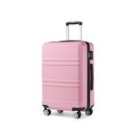 Kono 20 inch Cabin Suitcase Lightweight ABS Carry-on Hand Luggage 4 Spinner Wheels Trolley Case 51.5x38x20 cm(Pink)