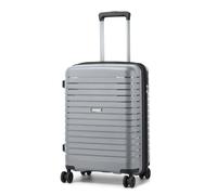Kono 20 Inch Expandable Cabin Suitcase with Cup Holder & Side Hook, Lightweight PP Hard Shell Carry On Luggage for Short Trips, Airline Approved Small Travel Case (Grey)