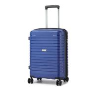 Kono 20 Inch Expandable Cabin Suitcase with Cup Holder & Side Hook, Lightweight PP Hard Shell Carry On Luggage for Short Trips, Airline Approved Small Travel Case (Navy)