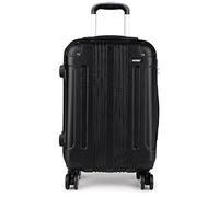 Kono 20 Inch Hard Shell Luggage Lightweight ABS 4 Wheels Spinner Business Trip Trolley Case Cabin Carry-on Hand Luggage Suitcase (New Black 20“)