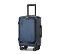 Kono 20 Inch Suitcase ABS+PC Hard Shell Trolley, Lightweight Travel Carry on Cabin Baggage TSA Lock, Fashion Check in Case Hand Luggage with 4 Spinner Wheels(Navy)