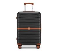 Kono 24 Inch Abs+Pc Hard Shell Suitcase Check-In Luggage, 3-Digit Lock & Spinner Wheels, Black/brown