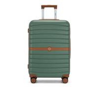 Kono 24 Inch Abs+Pc Hard Shell Suitcase Check-In Luggage, 3-Digit Lock & Spinner Wheels, Green/brown