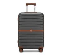 Kono 24 Inch Abs+Pc Hard Shell Suitcase Check-In Luggage, 3-Digit Lock & Spinner Wheels, Grey/brown