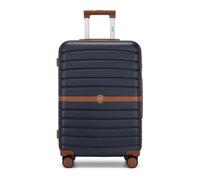 Kono 24 Inch Abs+Pc Hard Shell Suitcase Check-In Luggage, 3-Digit Lock & Spinner Wheels, Navy/brown