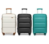 Kono 24-Inch Colourful PP Hardshell Suitcase with TSA Lock: Blue Green