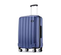 Kono 24 Inch Hard Shell Luggage Lightweight ABS with 4 Spinner Wheels Business Trip Trolley Case Suitcase (Navy)