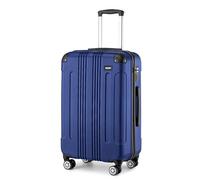 Kono 24 Inch Medium Hard Shell Luggage ABS+PC Lightweight Suitcase with 4 Wheels Spinner Business Trip Trolley Case Suitcase (Navy)