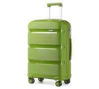 Kono 24 Inch Medium Size Suitcase Hard Shell Luggage Travel Trolley with 4 Spinner Wheels Lightweight Polypropylene Travel Case with TSA Lock(Green)