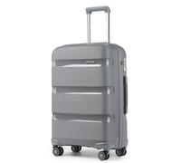 Kono 24 Inch Medium Size Suitcase Hard Shell Luggage Travel Trolley with 4 Spinner Wheels Lightweight Polypropylene Travel Case with TSA Lock(Grey)