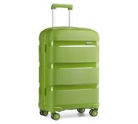 Kono 24 Inch Medium Size Suitcase Lightweight PP Luggage Hard Shell Travel Trolley with 4 Spinner Wheels TSA Lock(Green)
