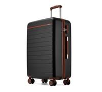 Kono 24 Inch Medium Suitcase, Lightweight Hard Shell Luggage with 4 Wheels | ABS+PC Travel Case with 3-Digit Lock, Telescopic Handle for Business Trip, Week-Long Holidays and Check-in Travel, Black