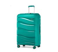 Kono 24 Inch Medium Suitcase Lightweight PP Hardshell Travel Trolley Case Check in Luggage with 4 Spinner Wheels & TSA Lock (Teal)