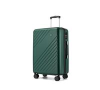Kono 24 Inch Medium Suitcase with 4 Wheels Lightweight PC+ABS Hardshell Hold Check in Luggage with 3 Digit Combination Lock (Green/Black)