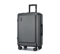 Kono 24 Inch Medium Travel Suitcase 4 Spinner Wheels Lightweight Suitcase Medium Size 15kg - 20kg Travel Case ABS Hard Shell Trolley Case Check in with TAS Lock, Grey