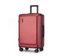 Kono 24 Inch Suitcase ABS+PC Hard Shell Trolley, Lightweight Travel Carry on Cabin Baggage TSA Lock, Fashion Check in Case Hand Luggage with 4 Spinner Wheels(Burgundy)