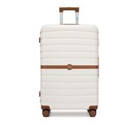 Kono 28 Inch Abs+Pc Hard Shell Large Suitcase Check-In Luggage, 3-Digit Lock & Spinner Wheels, Cream/brown