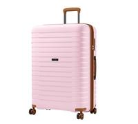 Kono 28 Inch Expandable Large Suitcase with Cup Holder & Side Hook, Lightweight PP Hard Shell Travel Luggage for Long Trips, Family Holidays (Pink)