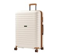 Kono 28 Inch Expandable Large Suitcase with Cup Holder & Side Hook, Lightweight PP Travel Luggage for Long Trips, Family Holidays (Cream)