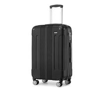 Kono 28 Inch Large Hard Shell Luggage ABS+PC Lightweight Suitcase with 4 Wheels Spinner Business Trip Trolley Case Suitcase (Black)