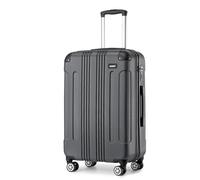 Kono 28 Inch Large Hard Shell Luggage Lightweight ABS 4 Wheels Spinner Business Trip Trolley Case Suitcase (Grey)
