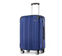 Kono 28 Inch Large Hard Shell Luggage Lightweight ABS 4 Wheels Spinner Business Trip Trolley Case Suitcase (Navy)