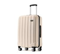 Kono 28 Inch Large Hard Shell Luggage Lightweight ABS with 4 Spinner Wheels Business Trip Trolley Case Suitcase (Beige)
