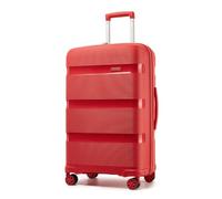 Kono 28 Inch Large Lightweight Suitcase 4 Wheel Spinner Hard Shell Luggage with TSA Lock, Sturdy Polypropylene Travel Trolley Case Red
