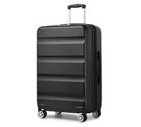 Kono 28 Inch Large Suitcase | Expandable Hard Shell Luggage | Lightweight Design with TSA Lock & 4 Dual Spinner Wheels | Ideal for Travel & Business (Black,75x47.5x29.5cm)