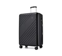 Kono 28 Inch Large Suitcase for Checked, PC+ABS Hard Shell 23kg Luggage with 4 Spinner Wheels Lightweight Travel Case with Combination Lock, Telescopic Handle (Black)