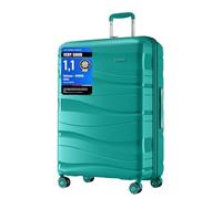 Kono 28 Inch Large Suitcase, Lightweight Hard Shell Luggage, Black | 105L Checked Case with 4 Wheels, Travel Lock, Telescopic Handle, Durable Zipper, Ideal for Family Holidays, Longer Trips