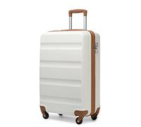 Kono 28 Inch Large Suitcase Lightweight Luggage with 4 Spinner Wheels & TSA Lock ABS+PC Hardshell Travel Case (Cream White)