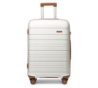 Kono 28 Inch Lightweight Polypropylene Large Check in Luggage with Spinner Wheels TSA Lock YKK Zipper Hard Shell Travel Trolley Suitcase (Cream White, 76cm 100L)