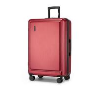 Kono 28 Inch Suitcase ABS+PC Hard Shell Trolley, Lightweight Travel Carry on Cabin Baggage TSA Lock, Fashion Check in Case Hand Luggage with 4 Spinner Wheels(Burgundy)