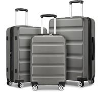 Kono 3 PCS Luggage Sets Expandable Hard Shell ABS+PC Suitcase mit TSA Lock