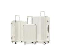 Kono 3 Piece Suitcase Set, PC Hard Shell Luggage Set with Cup Holder, Zip-Free Aluminium Frame, TSA Lock, 4 Spinner Wheels, Large Medium Cabin Suitcases for Family & Business Travel