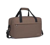 Kono 35x20x20 Holdall Cabin Luggage Travel Bag Under Seat Flight Bag with Shoulder Strap 14L (Brown)