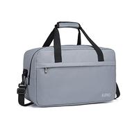 Kono 35x20x20 Holdall Cabin Luggage Travel Bag Under Seat Flight Bag with Shoulder Strap 14L (Light Grey)
