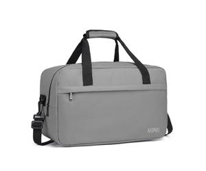 Kono 40x20x25 Holdall Cabin Hand Luggage Travel Carry-on Bag Ryanair Under Seat Flight Bag with Shoulder Strap 20L (Grey)