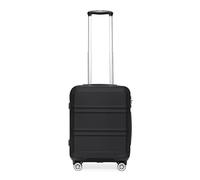 Kono 55cm Hard Shell Cabin Case 38L Carry On Hand Luggage 4 Wheeled Spinner Suitcase with TSA Lock (Black)