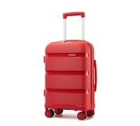 Kono 55X40X20cm Cabin Suitcase for Ryanair & EasyJet, Lightweight Polypropylene Hard Shell with 4 Dual-Spinners Wheels & TSA Lock - Carry On Suitcase for Europe, Business, Red