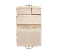 Kono 6-in-1 Travel Compression Packing Cubes, Expandable Suitcase Organiser with Zippers Luggage Strap, Large Capacity Clothes Storage Bags for Suitcases Backpacks (1Pcs, Beige)
