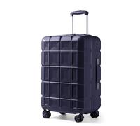Kono ABS Hard Shell Travel Trolley Suitcase 24 inch Medium Check in Luggage with TSA Lock and 4 Spinner Wheels (Navy, 24")