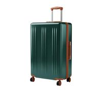 Kono ABS & PC 28Inch Hard Shell Large Suitcase with 4 Wheels Lightweight Aluminium Trolley Handle, 360° Spinner Wheels, Water-Resistant & Durable Material (75X48X30cm) Green/Brown