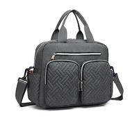 Kono Baby Changing Bag Nappy Changing Bags Multifunctional Baby Diaper Bag, Maternity Messenger for hospital with Insulated Pockets (Dark Grey)