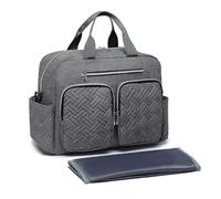 Kono Baby Changing Bag with Portable Changing Mat，Nappy Bags for Mum & Dad