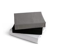 KONO Bedding Fitted Sheet - Brushed Microfibre Fitted Sheet - 30 cm Deep Pocket (White, 180 x 200 cm), BS-3 180 WE